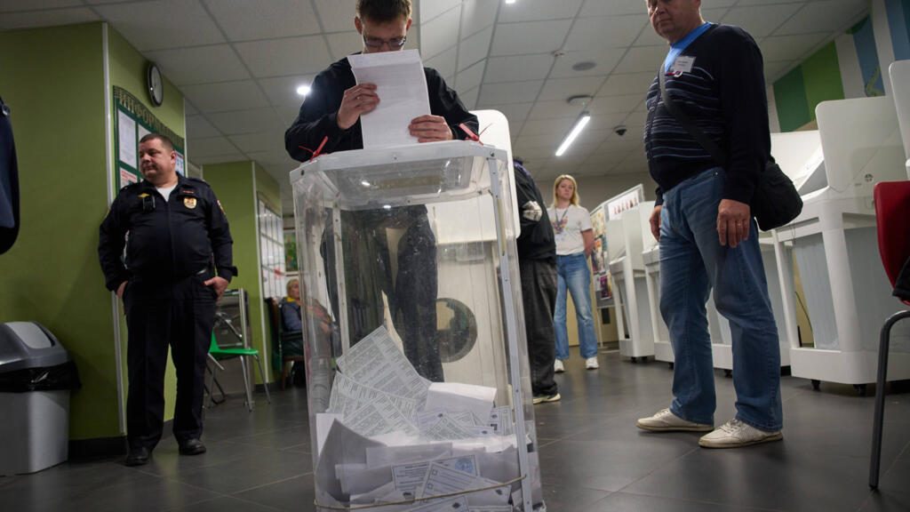 Source-provided image for Russia's ruling party on track to win election after Ukraine's drone attacks on Moscow